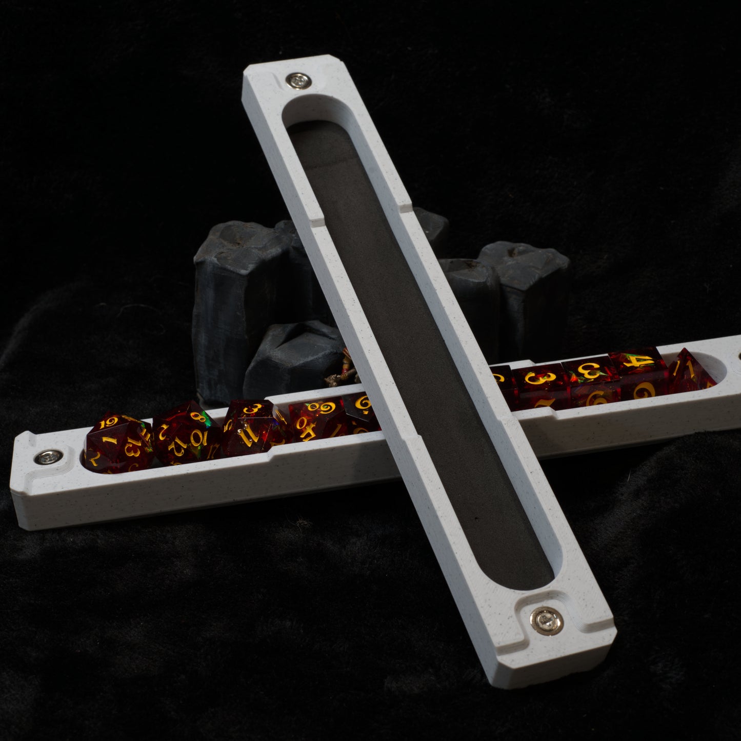 Marble Woven Dice Vault
